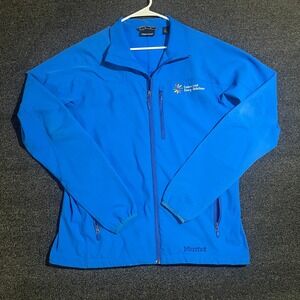 Marmot Mens Blue Softshell Full Zip‎ Jacket Size L Customized Energy Solutions